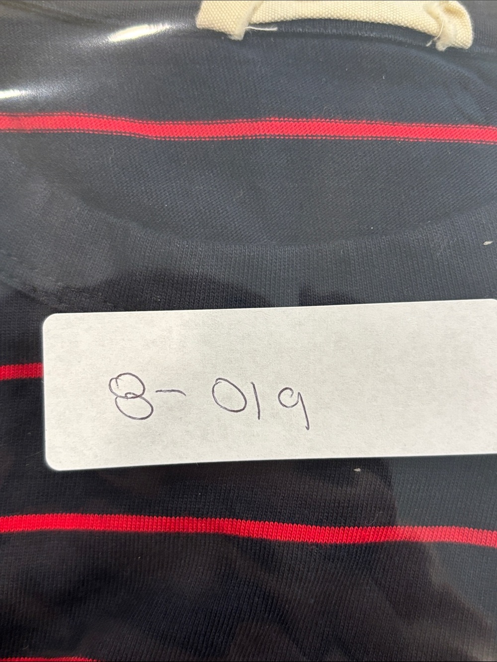 Madewell 100% Cotton Black Tee with Red Stripes Woman Size S - Picture 6 of 6